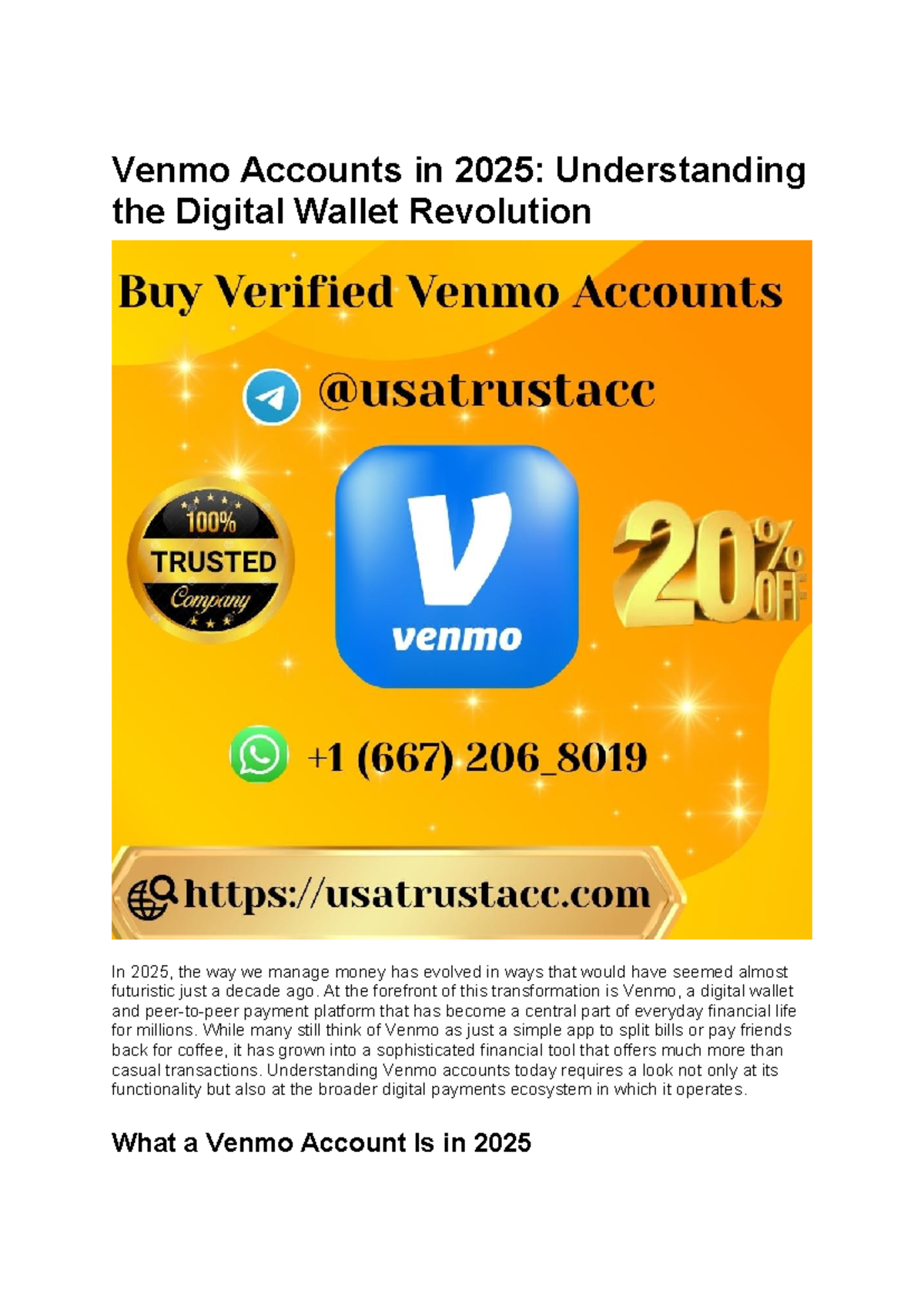 How to Buy Verified Venmo Accounts: A 2025 Guide - Studocu
