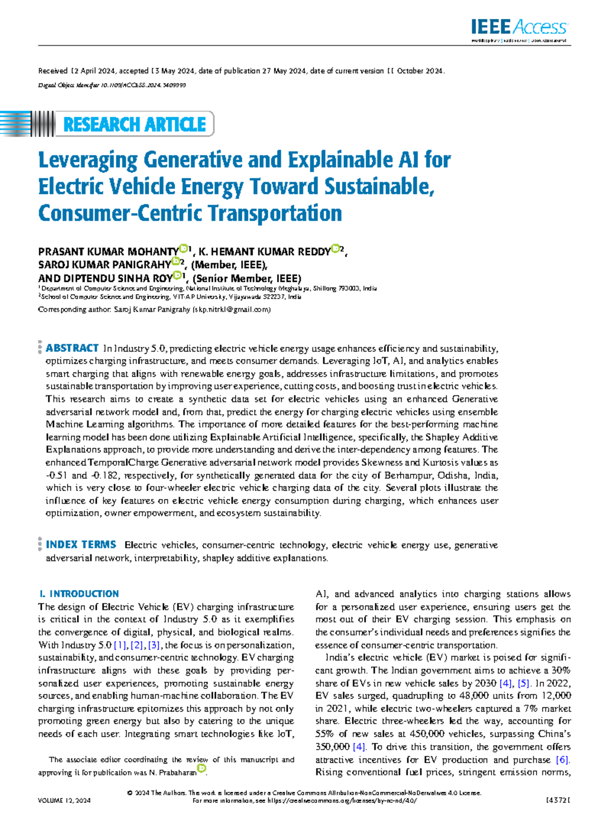 Leveraging Generative & Explainable AI for EV Energy Prediction (CS ...