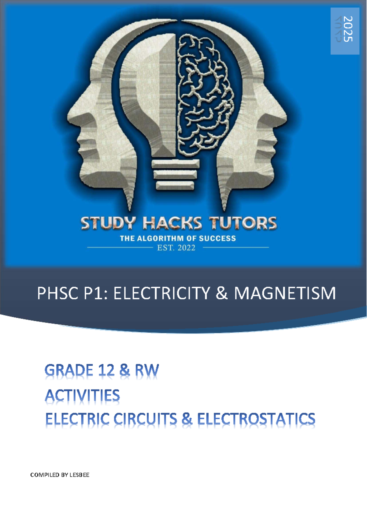 Activities II-G12&RW PHSC Electric Circuits & Electrostatics - COMPILED ...