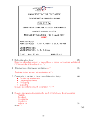 2022 CSIS2624 Module Test 2: Interaction Design & Usability Concepts ...