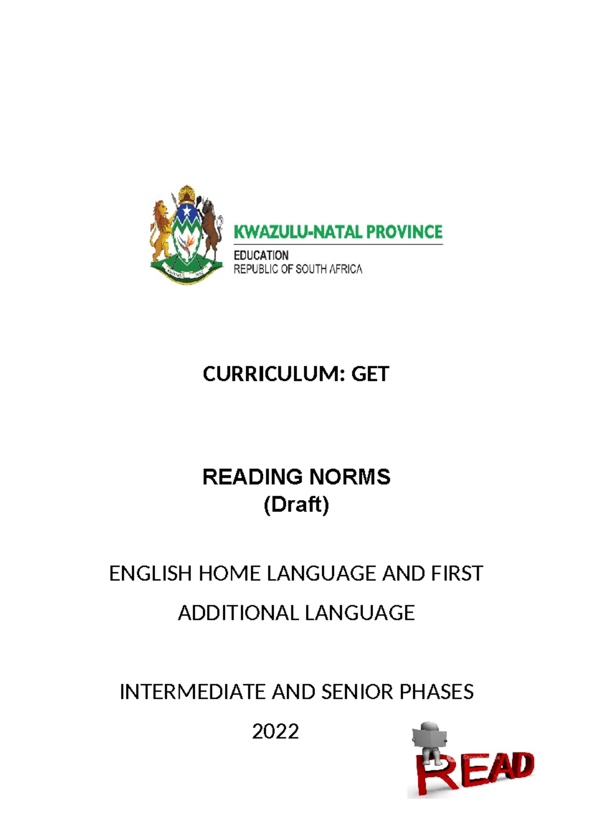 2022 KZN Reading Norms for English Home Language & FAL - Studocu