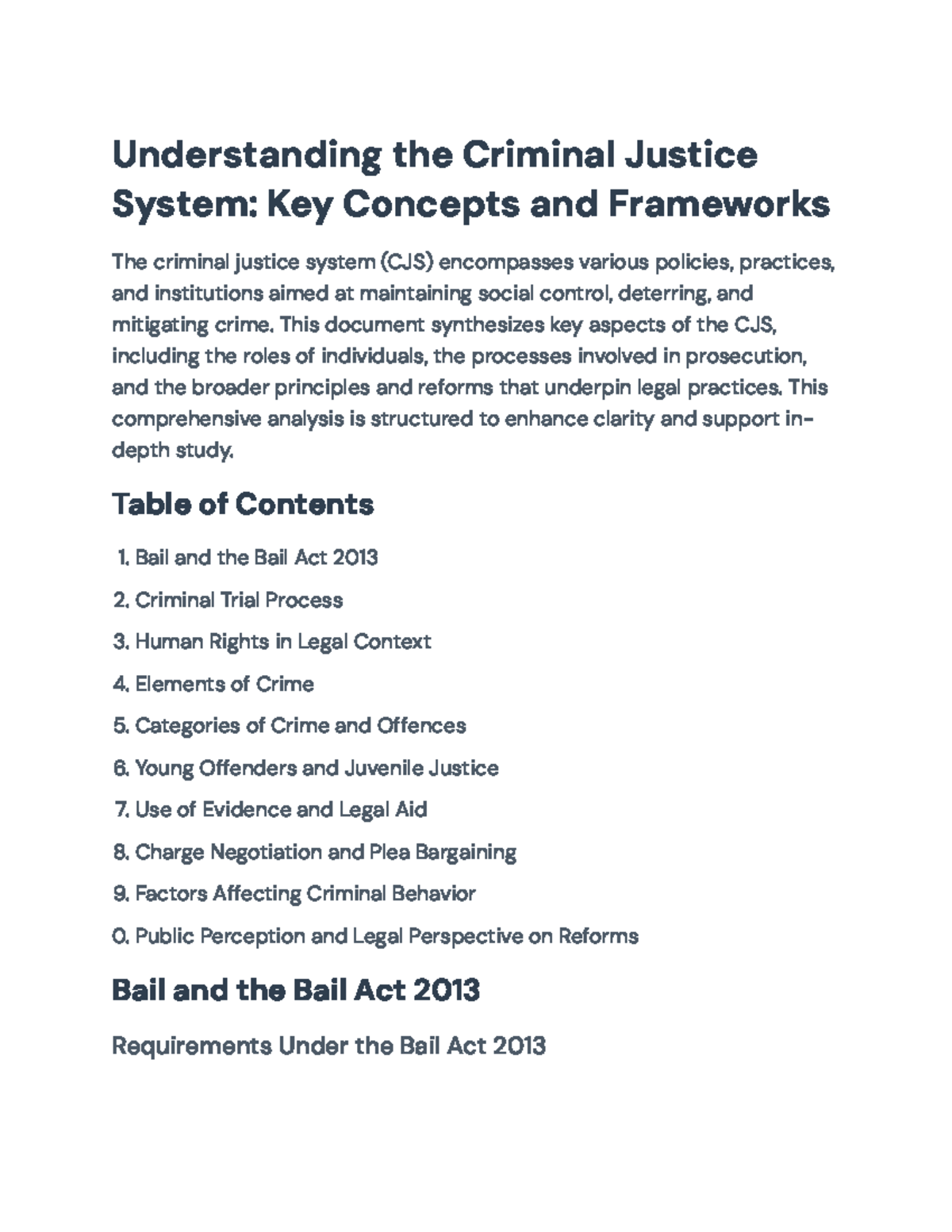 CJS 101: Key Concepts and Frameworks in Criminal Justice System ...