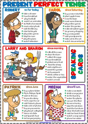 Present perfect tense esl printable word order exercise worksheet - 11 ...