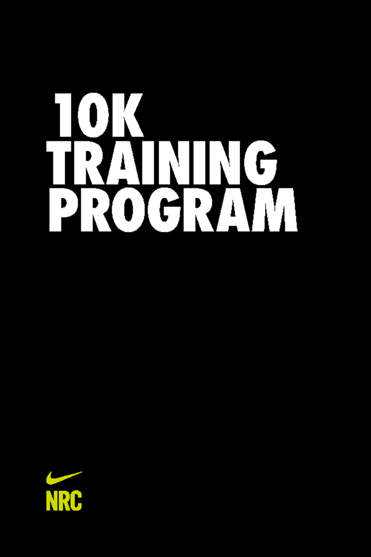 nike run club app 10k training plan