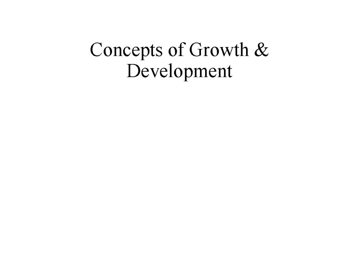 Growth and Development Concepts: Study Guide for Nursing 24 - Studocu