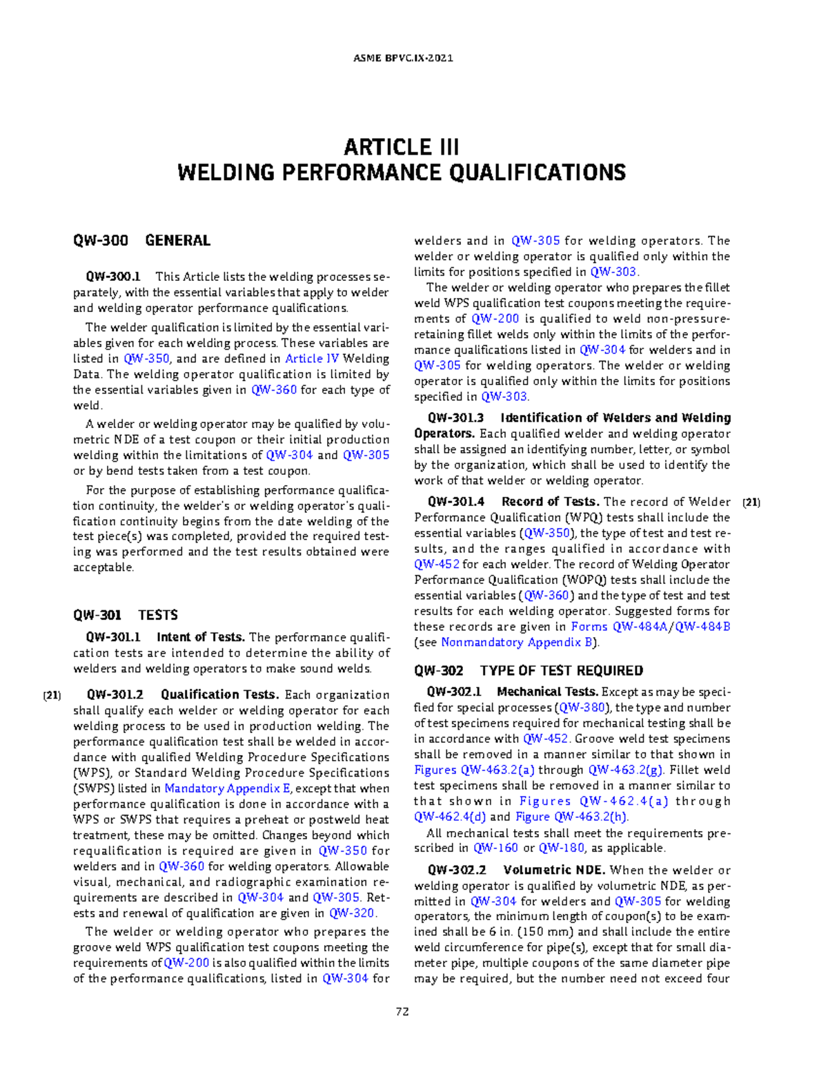 ASME ð21 Welding Performance Qualifications Overview - Studocu