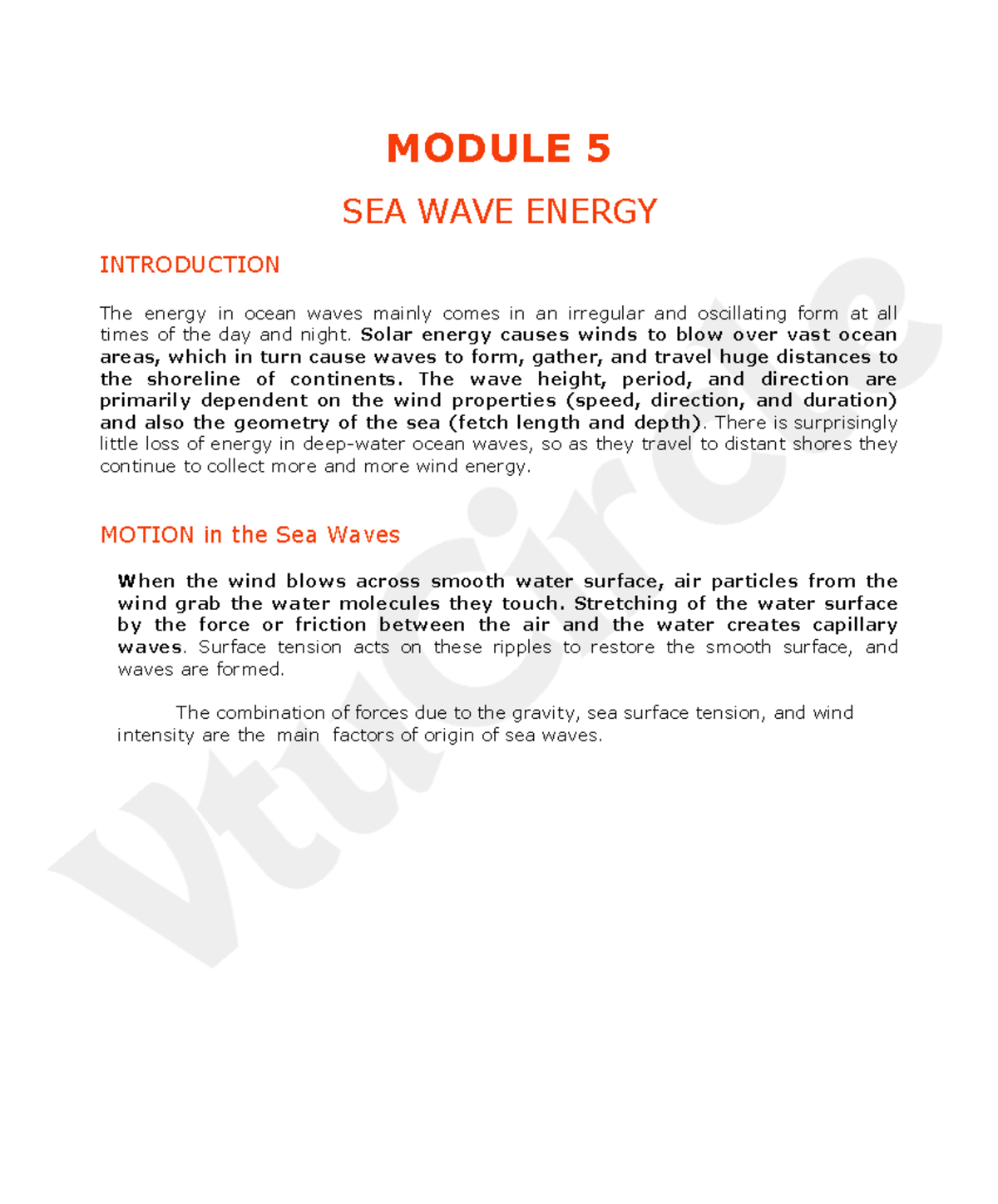 BEE654B Module 5: Introduction to Sea Wave Energy and Technologies ...