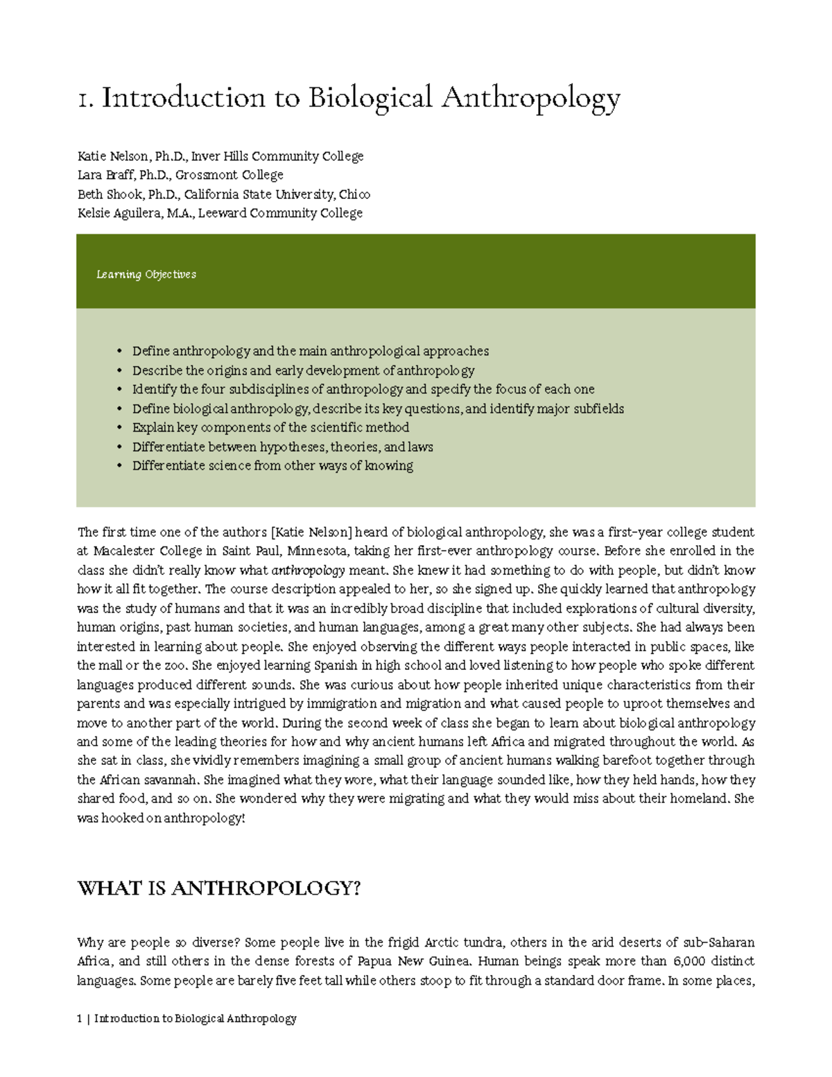 Introduction to Biological Anthropology: Key Concepts and Methods (ANTH ...