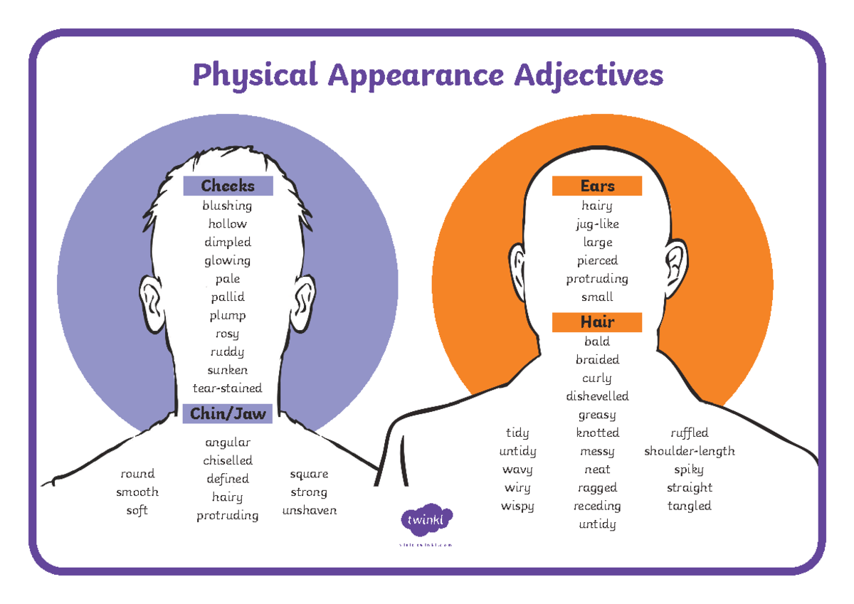 T2-e-41981 Physical Appearance Adjectives Word Mats - English - Studocu