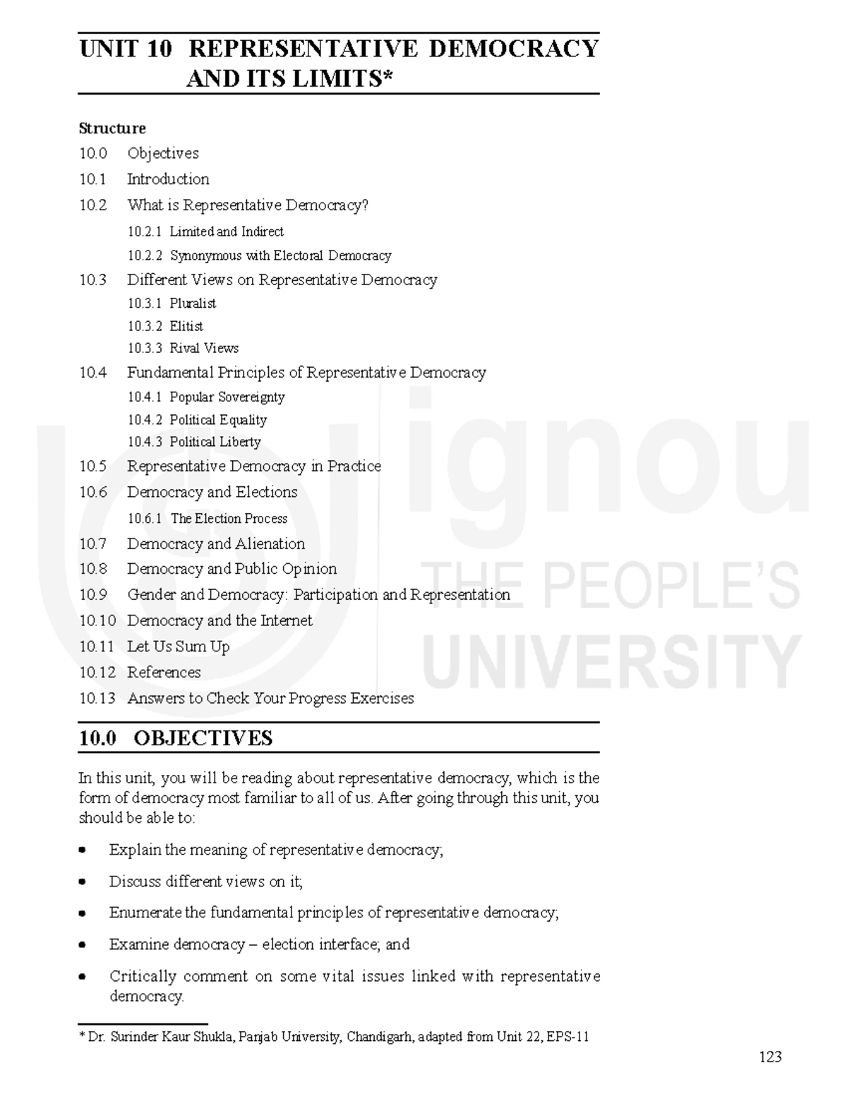 UNIT 10: Representative Democracy - Structure, Principles & Issues ...