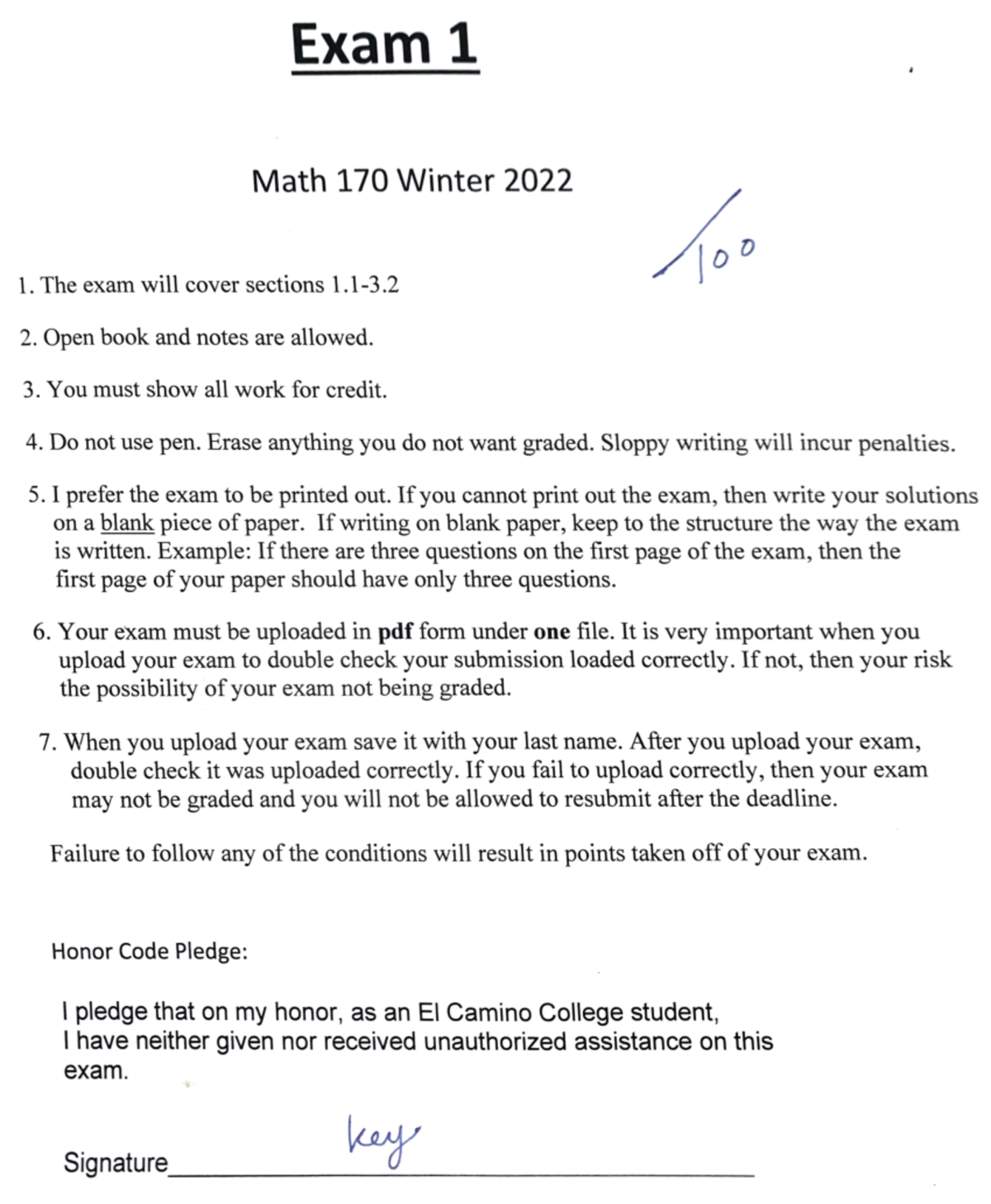 Exam 1 Review for Math 170: Winter 2022 Guidelines and Problems - Studocu
