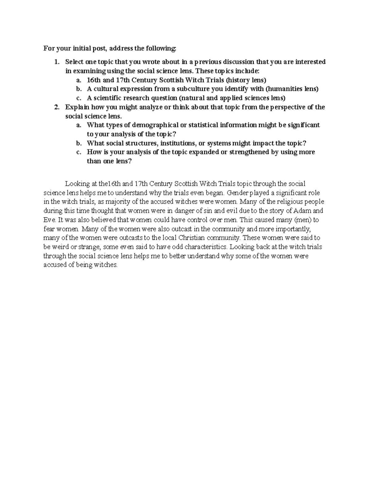 IDS 400 Module 6 Assignment 1: Analyzing Scottish Witch Trials ...
