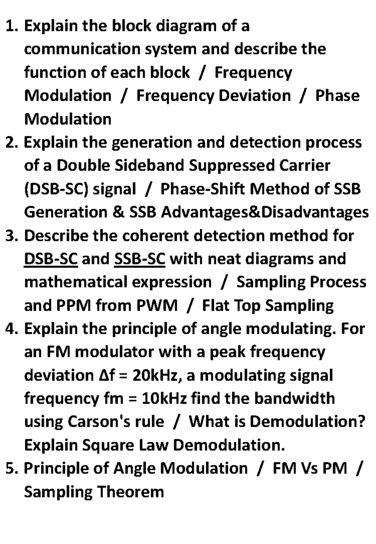 Communication Systems: Block Diagrams, Modulation, and Demodulation ...