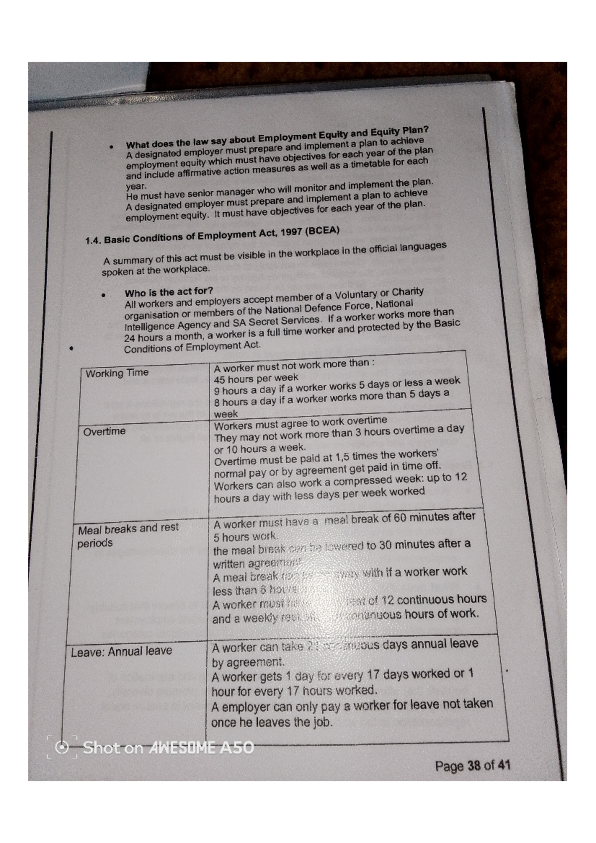 Life orientation Basic conditions of Employment - What does the law say ...