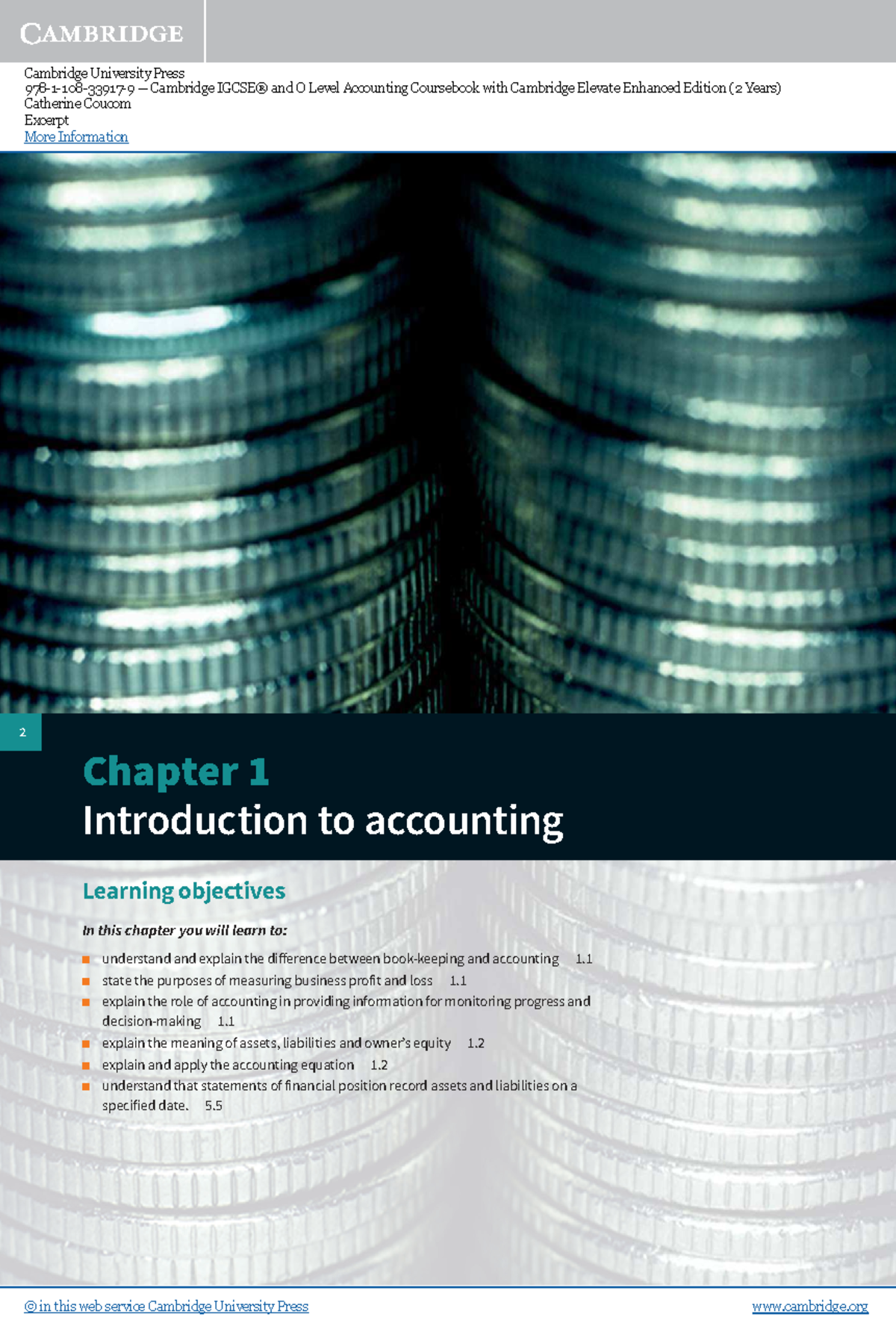 Cambridge IGCSE & O Level Accounting: Chapter 1 - Introduction to ...