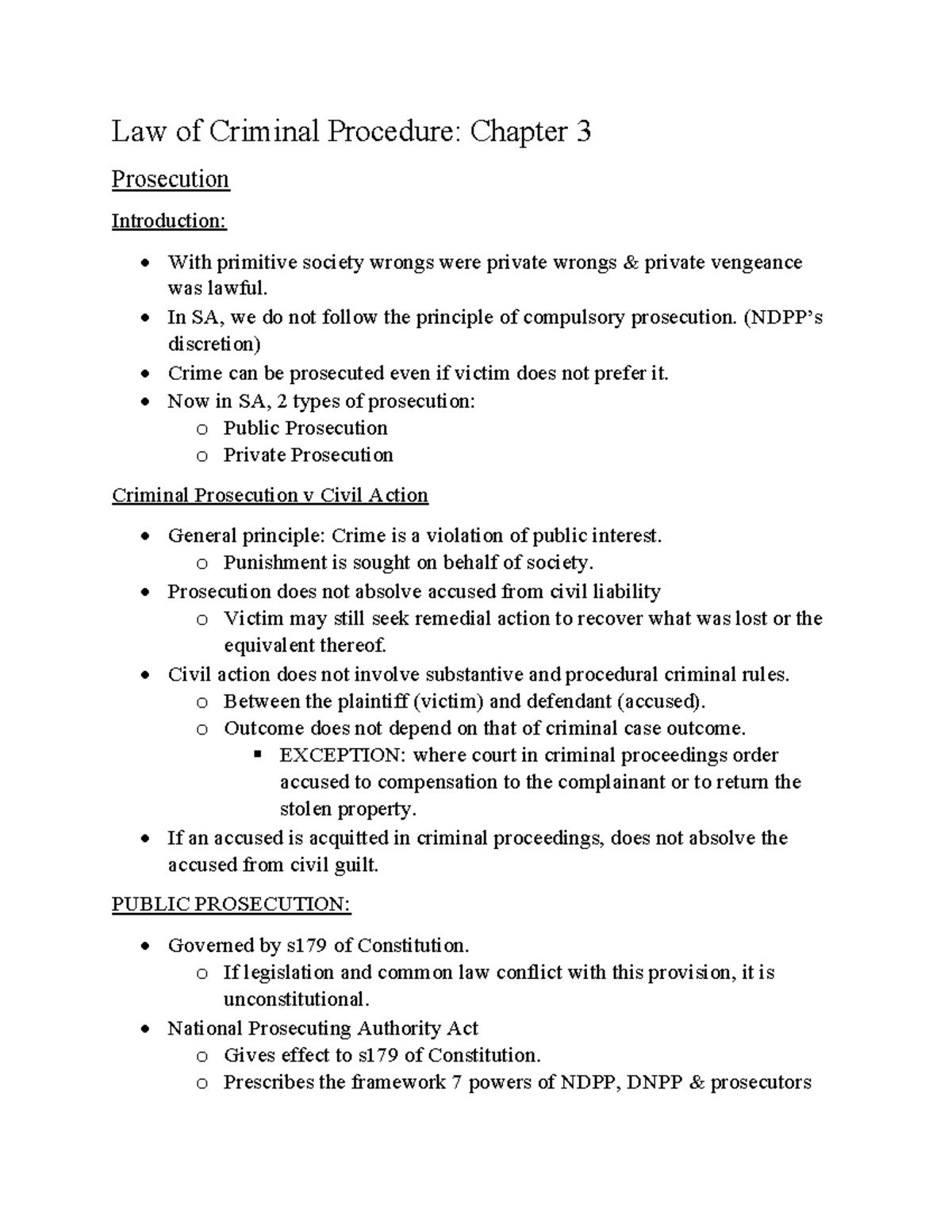CRIM PROC - CHAP 3 - Summary of Criminal Procedure for Prosecution ...