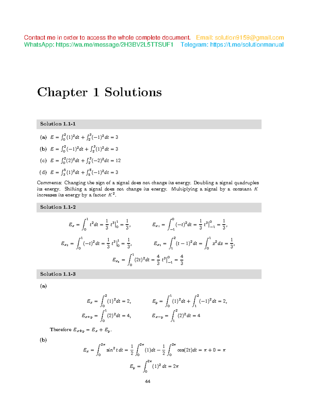 Solution Manual for Signal Processing Concepts (Course Code: SP101 ...