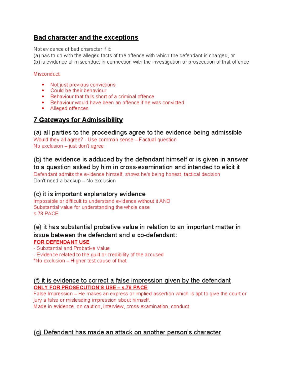 Bad Character - Lecture + Class Notes - Bad character and the ...