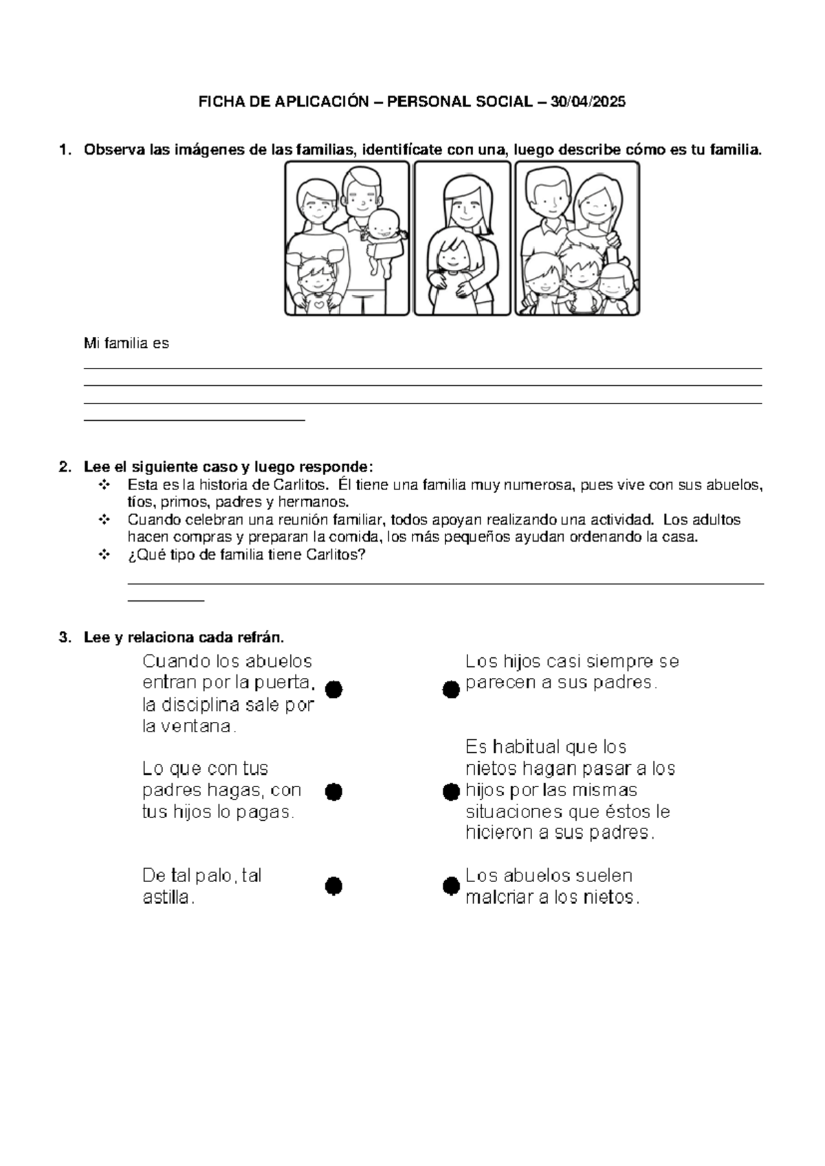 4° Ficha Aplicación Personal Social 30 04 2025 - FICHA DE APLICACIÓN ...