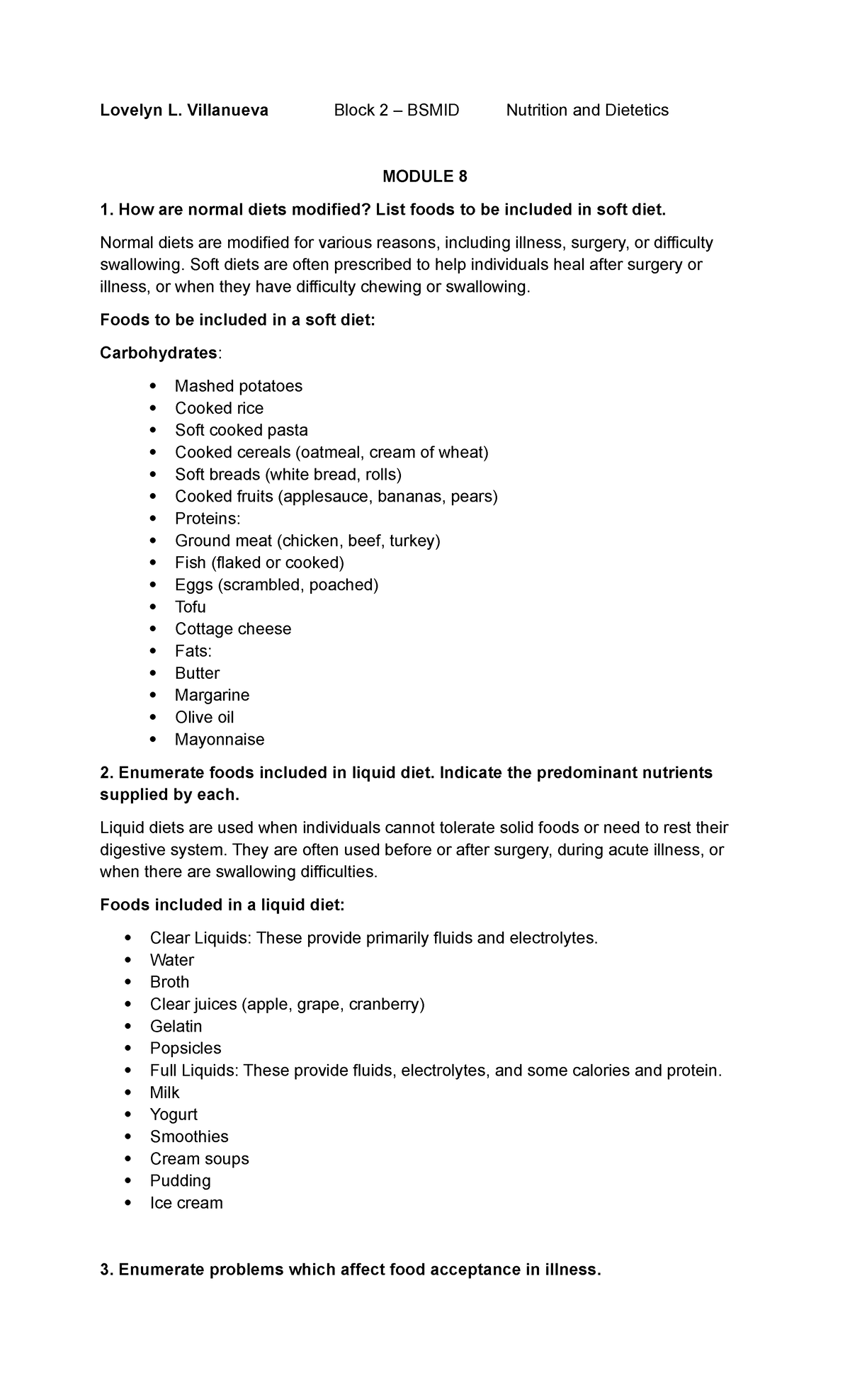 ND - Lovelyn L. Villanueva Block 2 BSMID Nutrition & Dietetics Module 8 ...