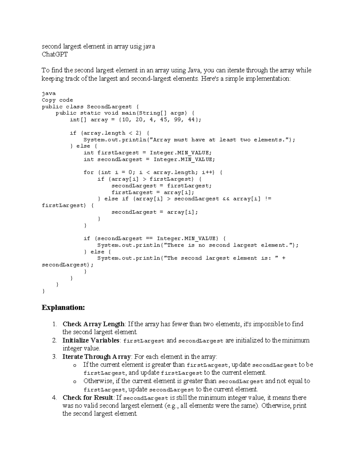 Technical Interview Prep: Java Concepts & Examples - Studocu