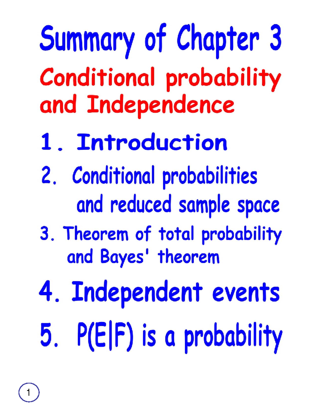 St2131 - Conditional Probability & Independence Overview - SEM2 - Studocu
