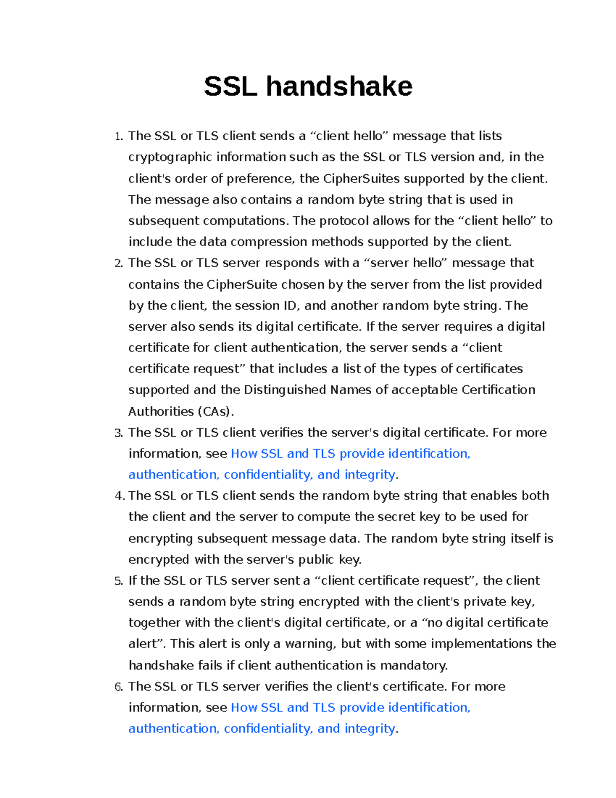 SSL Handshake Process Overview: Steps and Authentication Details - Studocu
