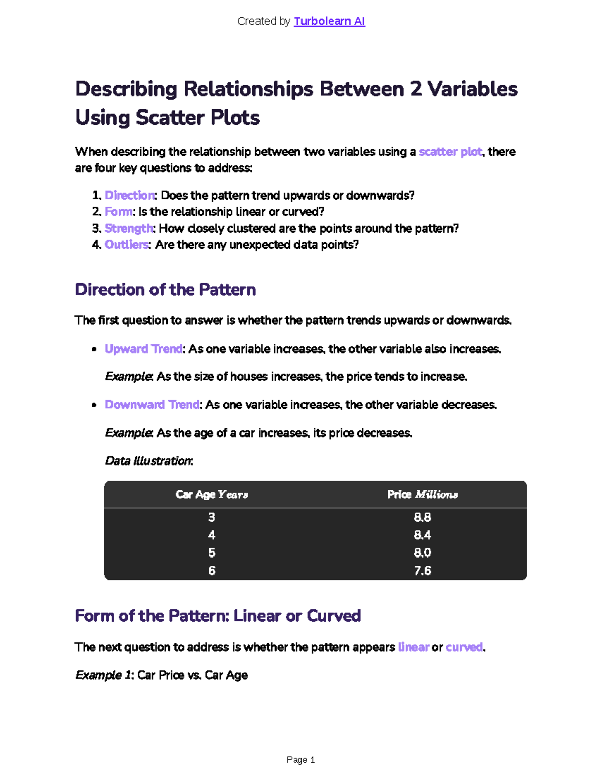 Lecture 4.5 - Analyzing Relationships Between 2 Variables with Scatter ...