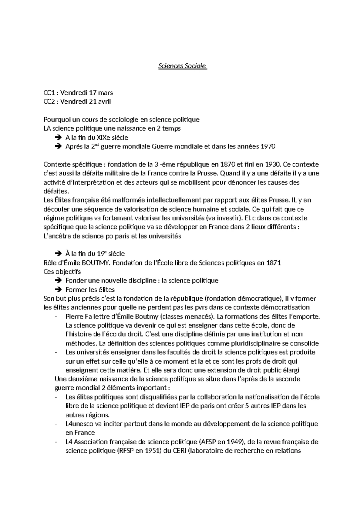 Introduction à la Science Politique : Concepts et Pouvoirs (UE5) - Studocu