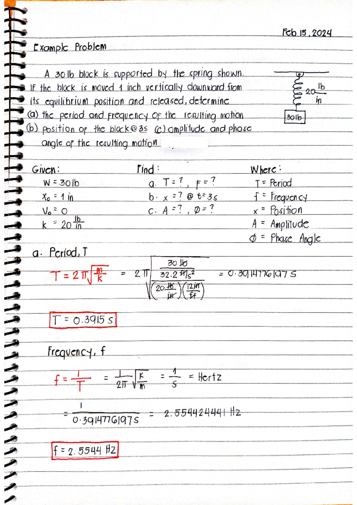 Vibration Analysis: Example Problems for Course Code VIB 101 - Studocu
