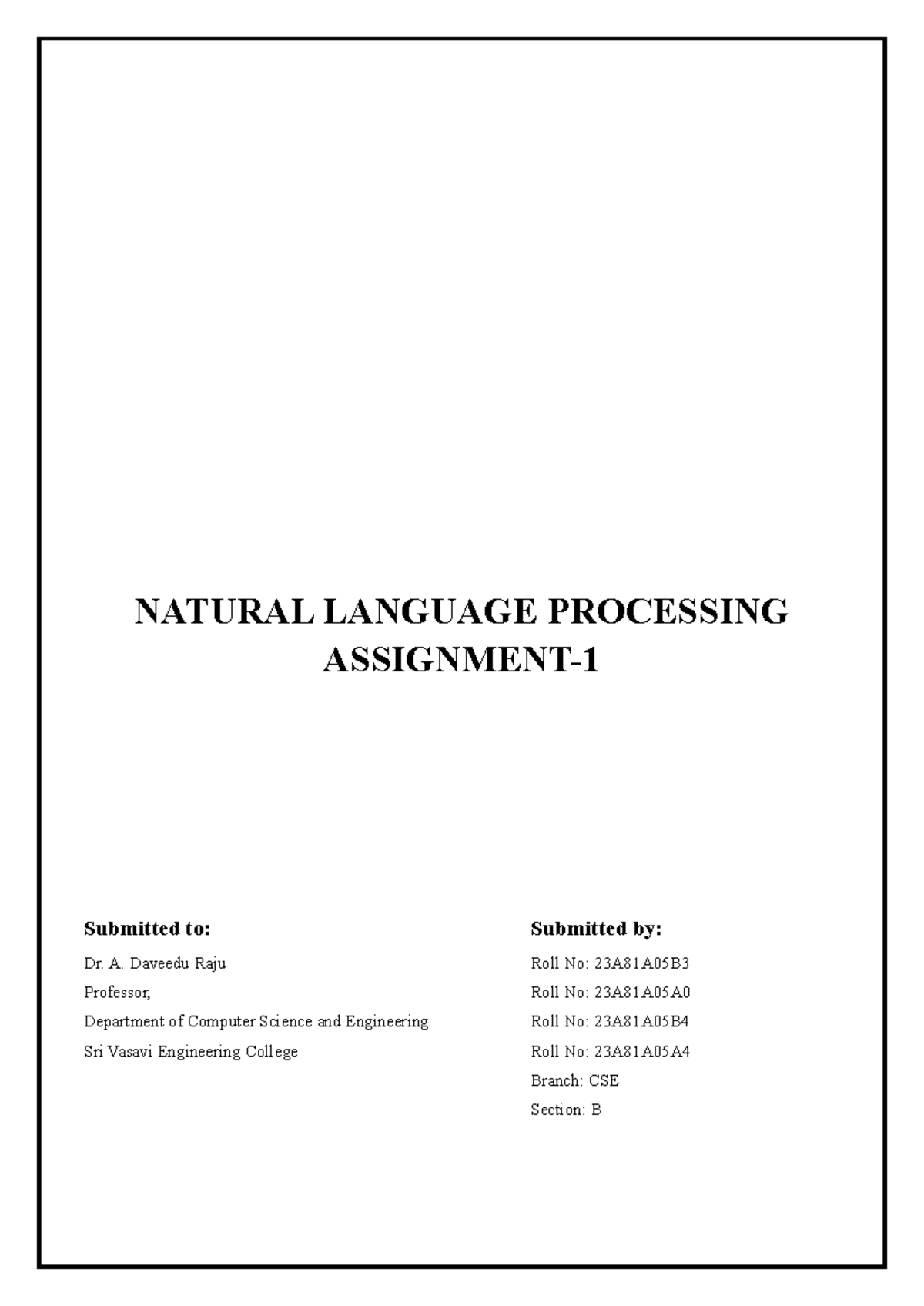 CSE Final Project: Text Preprocessing Tool Using NLP Techniques - Studocu