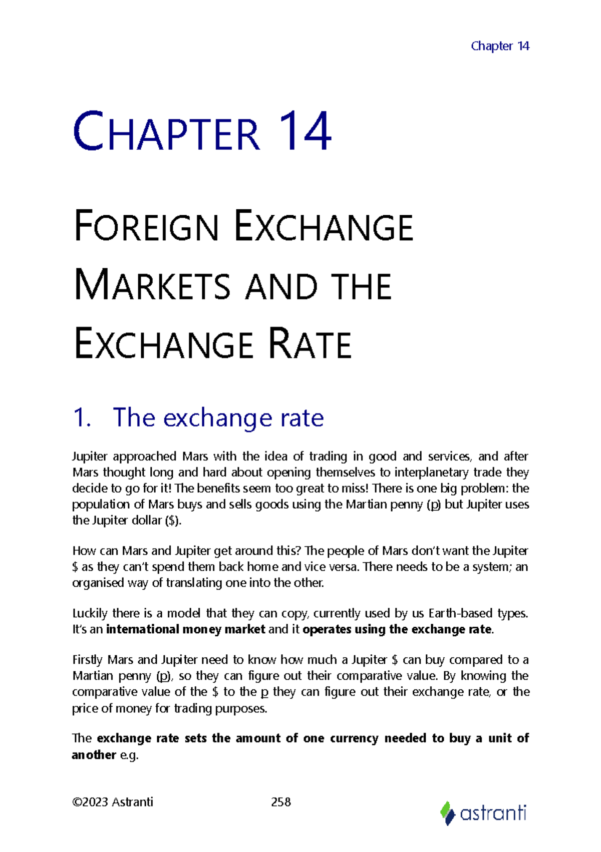 Chapter 14: Foreign Exchange Markets & Exchange Rates - Lecture Notes ...