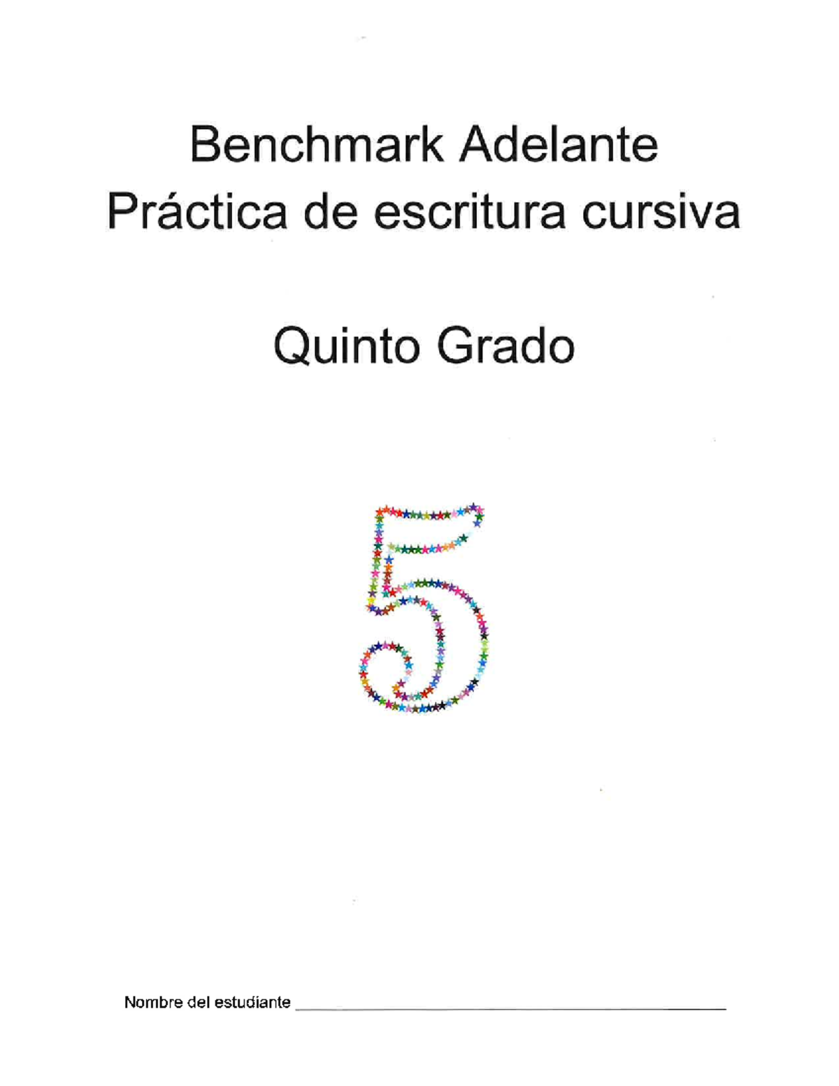 Hojas De Trabajo De Escritura Cursiva De Quinto Grado