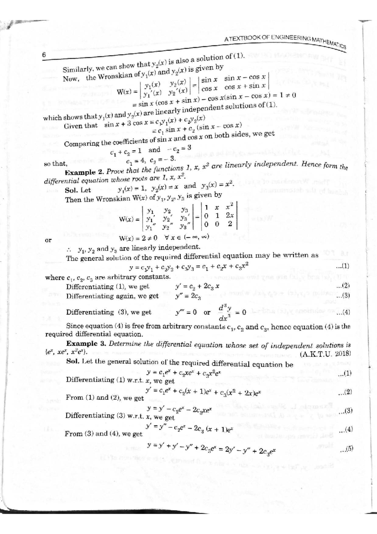 Unit 1: Engineering Mathematics - Differential Equations Notes - Studocu