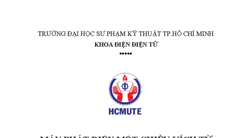 Báo cáo Môn Máy Điện ELMA240344: Máy Phát Điện Một Chiều Kích Từ Độc Lập - Document Preview
