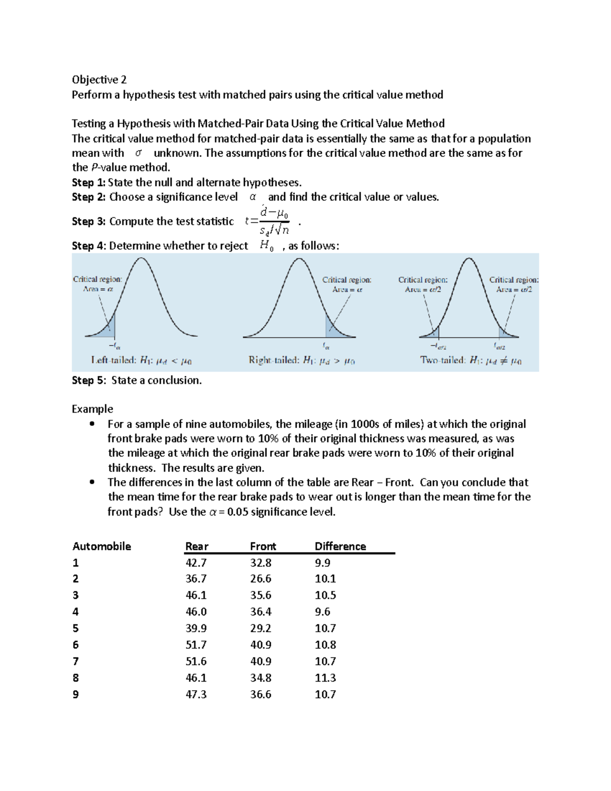 Ch. 11.3 (Math 241) Part 3 - Objective 2 Perform a hypothesis test with ...