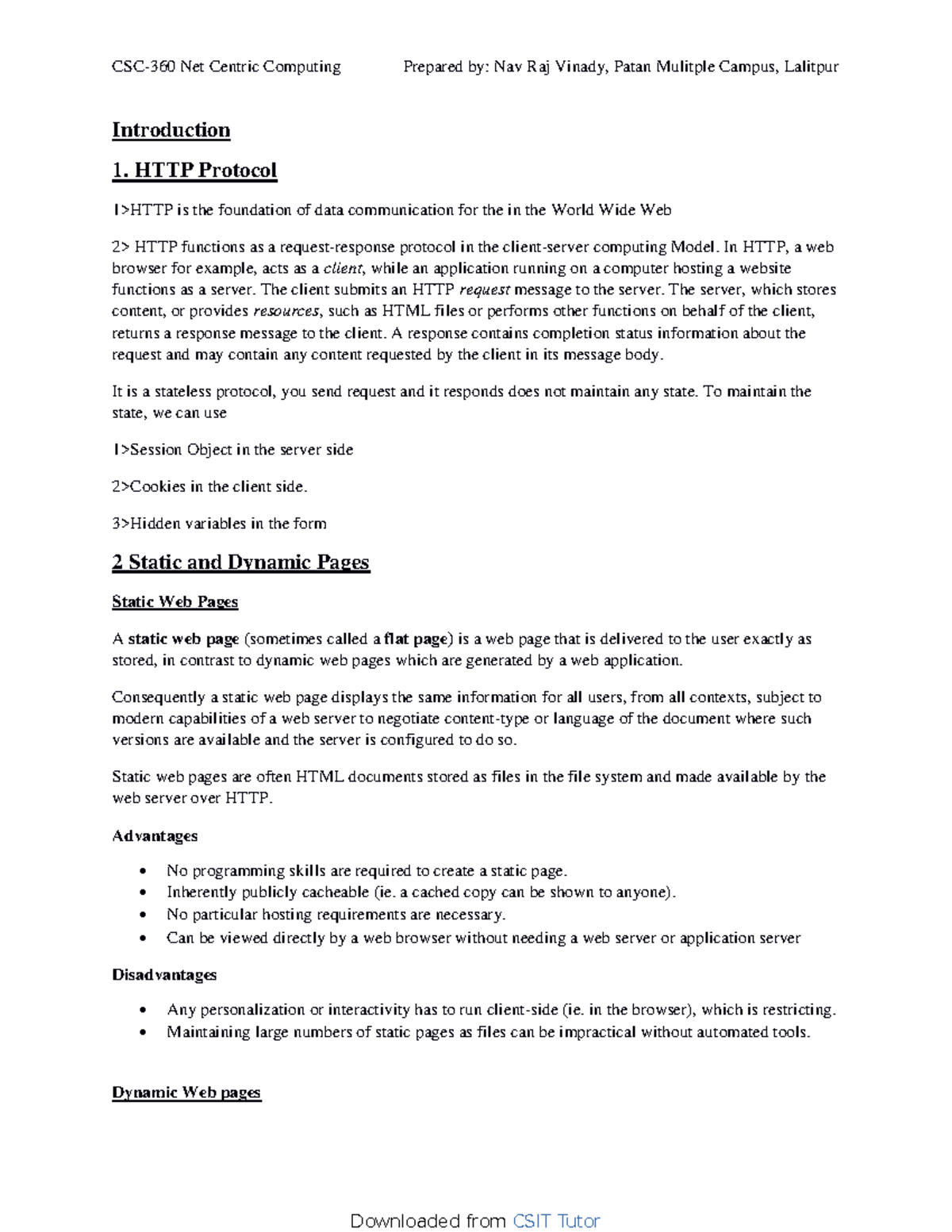 CSC-360 Final Exam Notes on Net Centric Computing and ASP.NET - Studocu