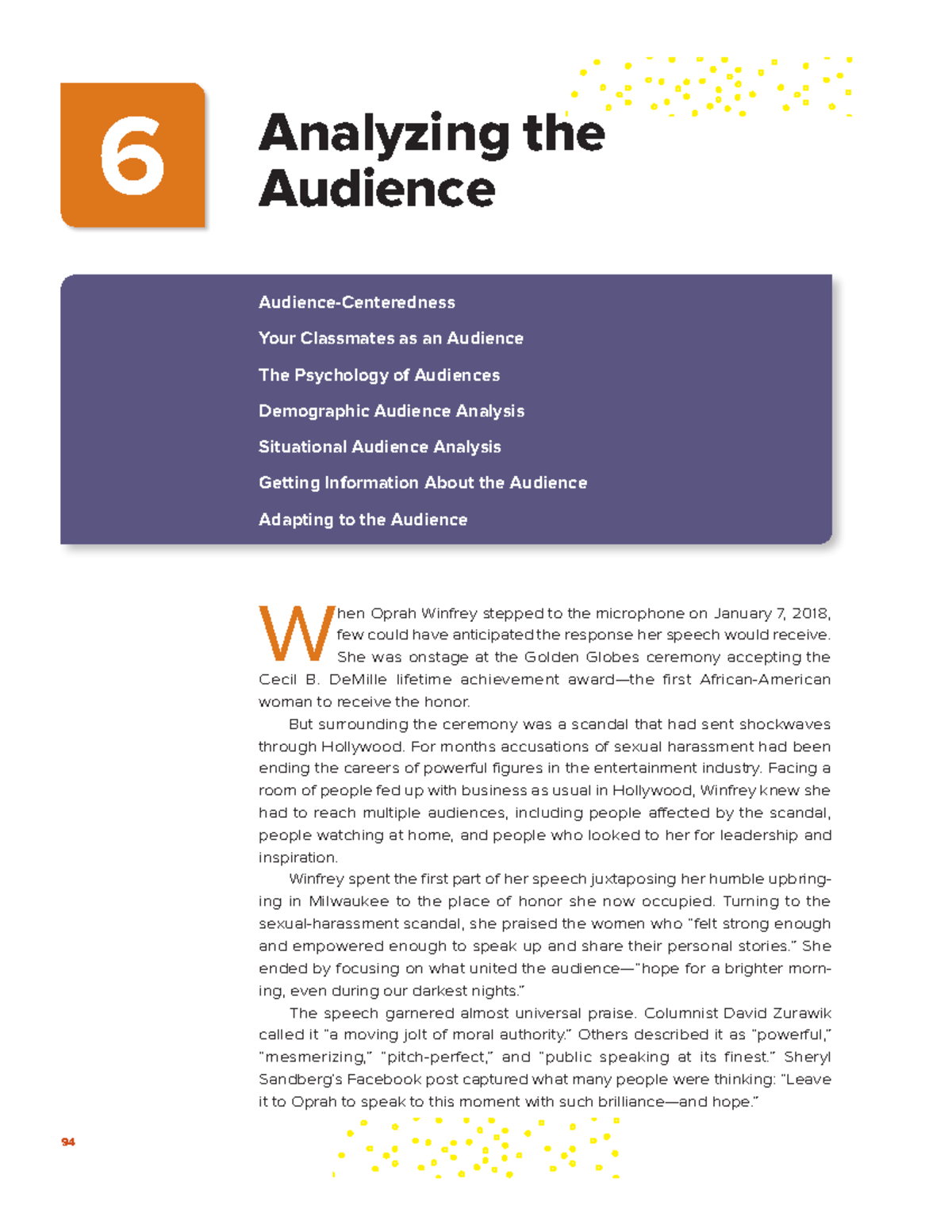 DC - Chapter 6: Analyzing Your Audience in Public Speaking - Studocu