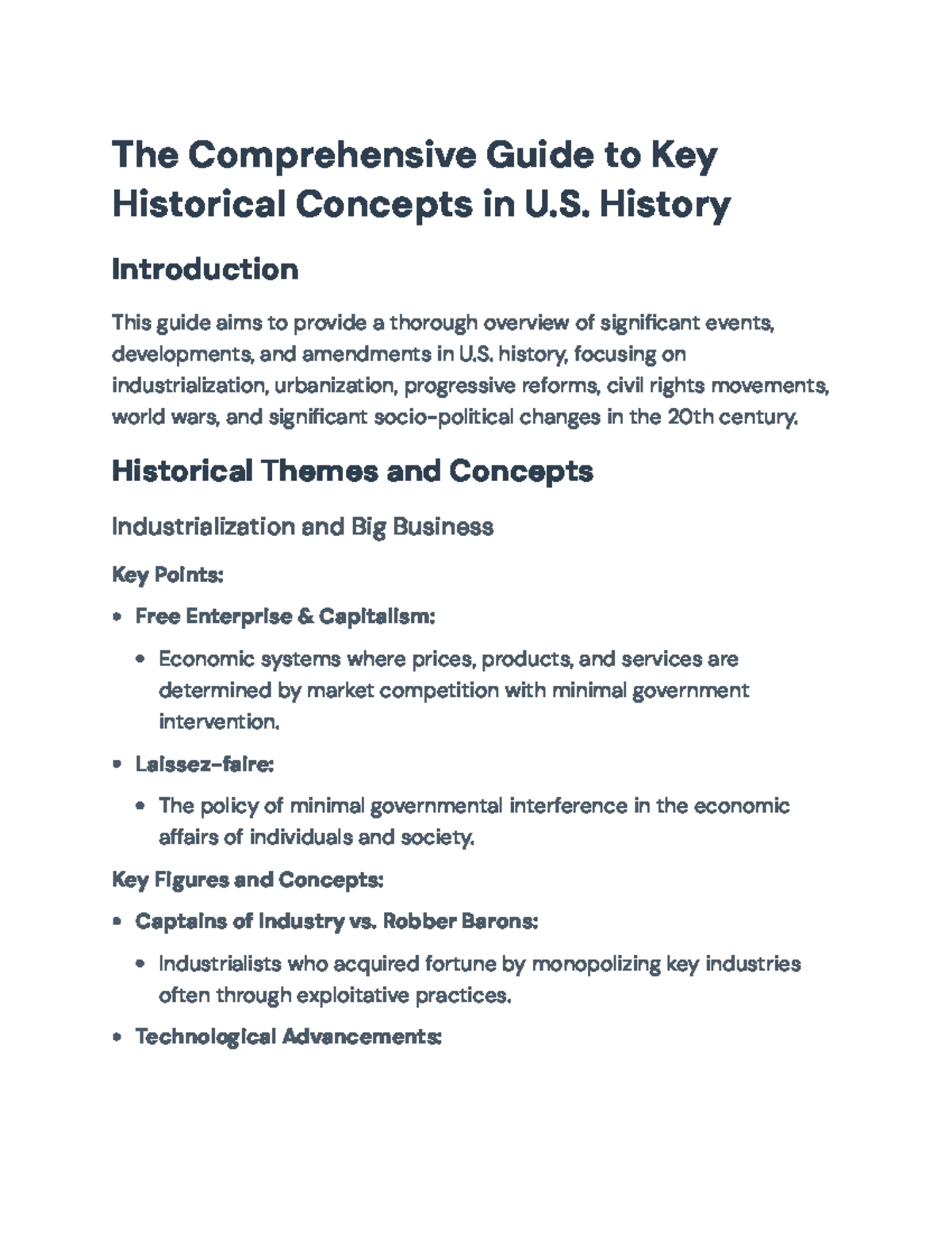U.S. History Concepts Overview: Key Events & Themes in 20th Century ...