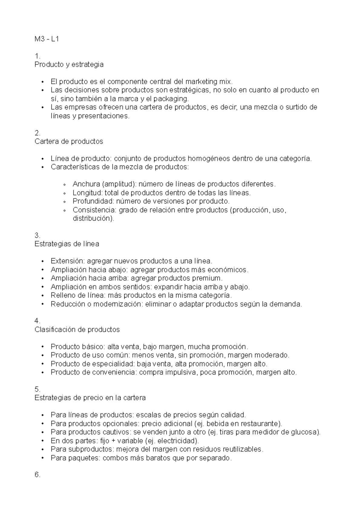 M3-M4 Estrategias de Producto y Precio en Marketing - Studocu