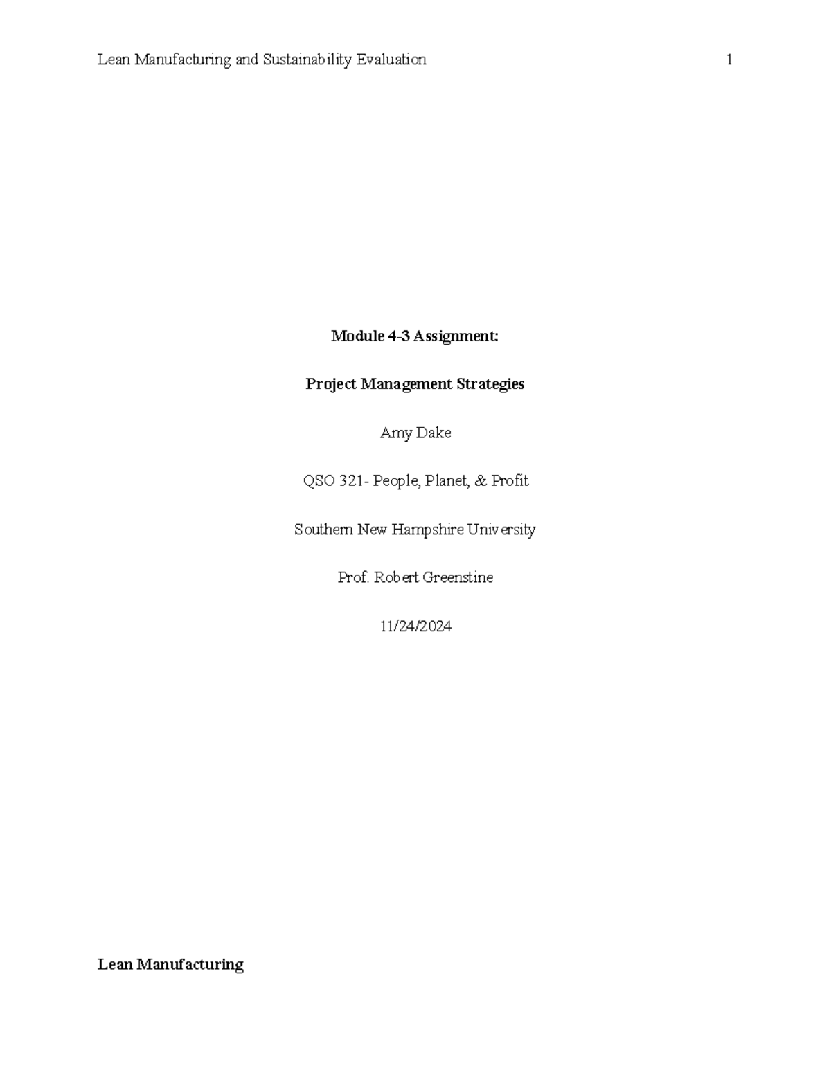 Project Management Strategies - Module 4-3 Assignment: Project ...