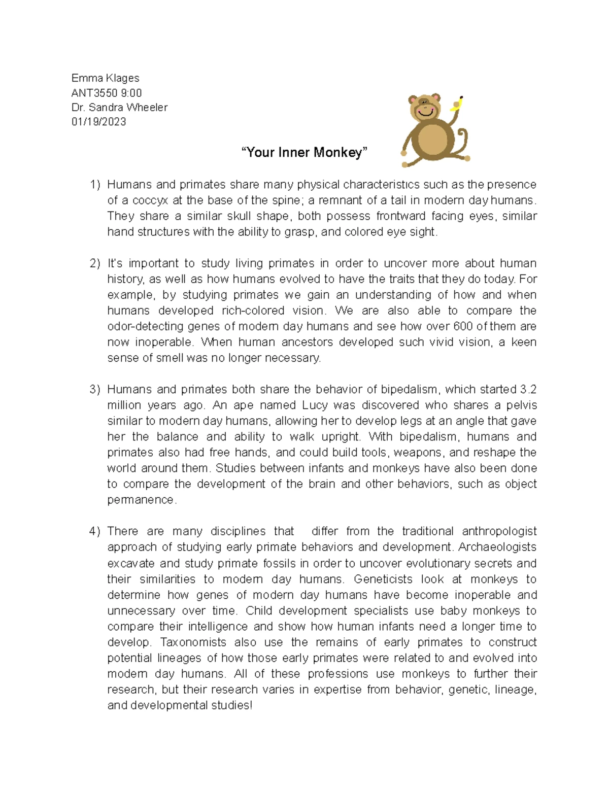 ANT 3550C Primatology Syllabus - Spring 2021 Course Details - Studocu
