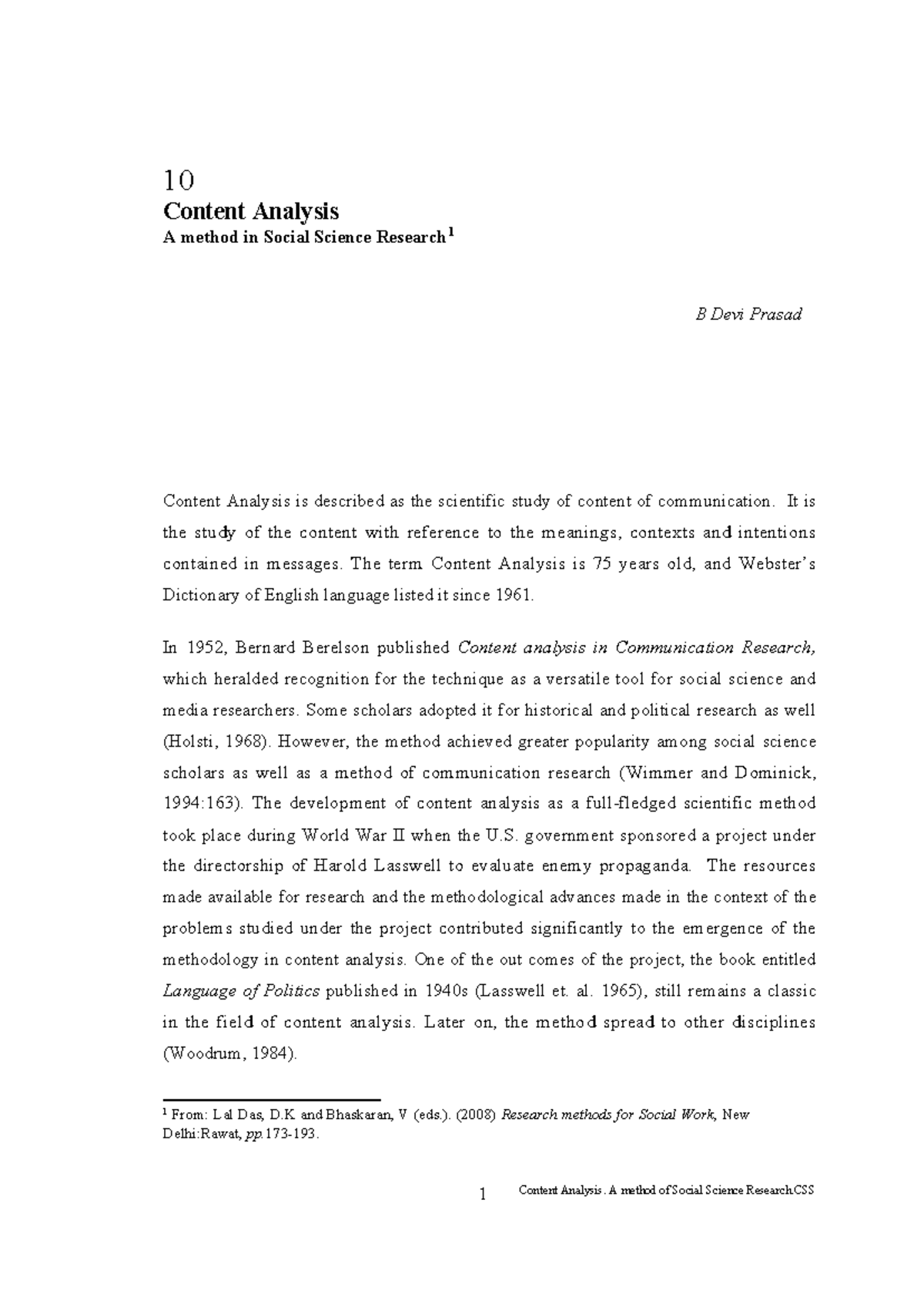 Content Analysis in Social Science Research: A Comprehensive Overview ...