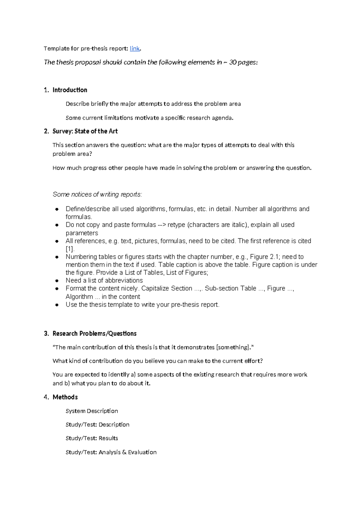 How to Write a Pre-Thesis Proposal Template - Studocu
