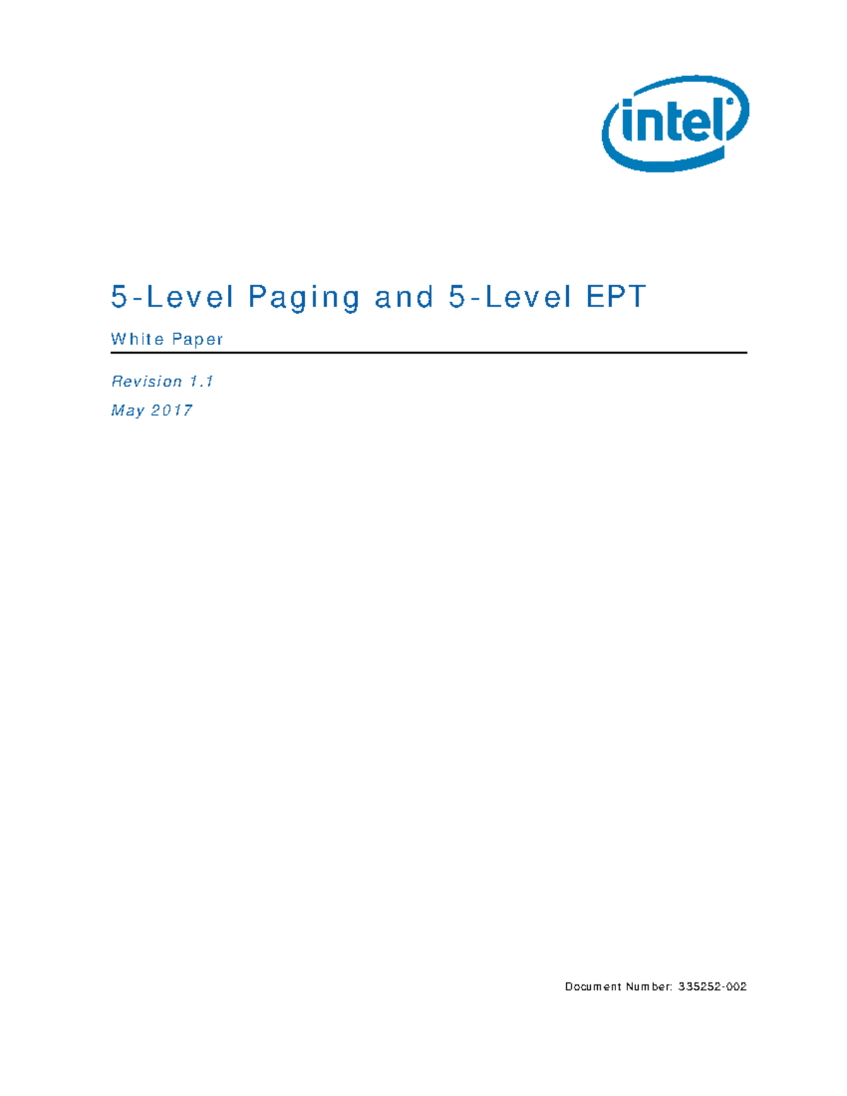 5-Level Paging White Paper Revision 1.1 - May 2017 - Studocu