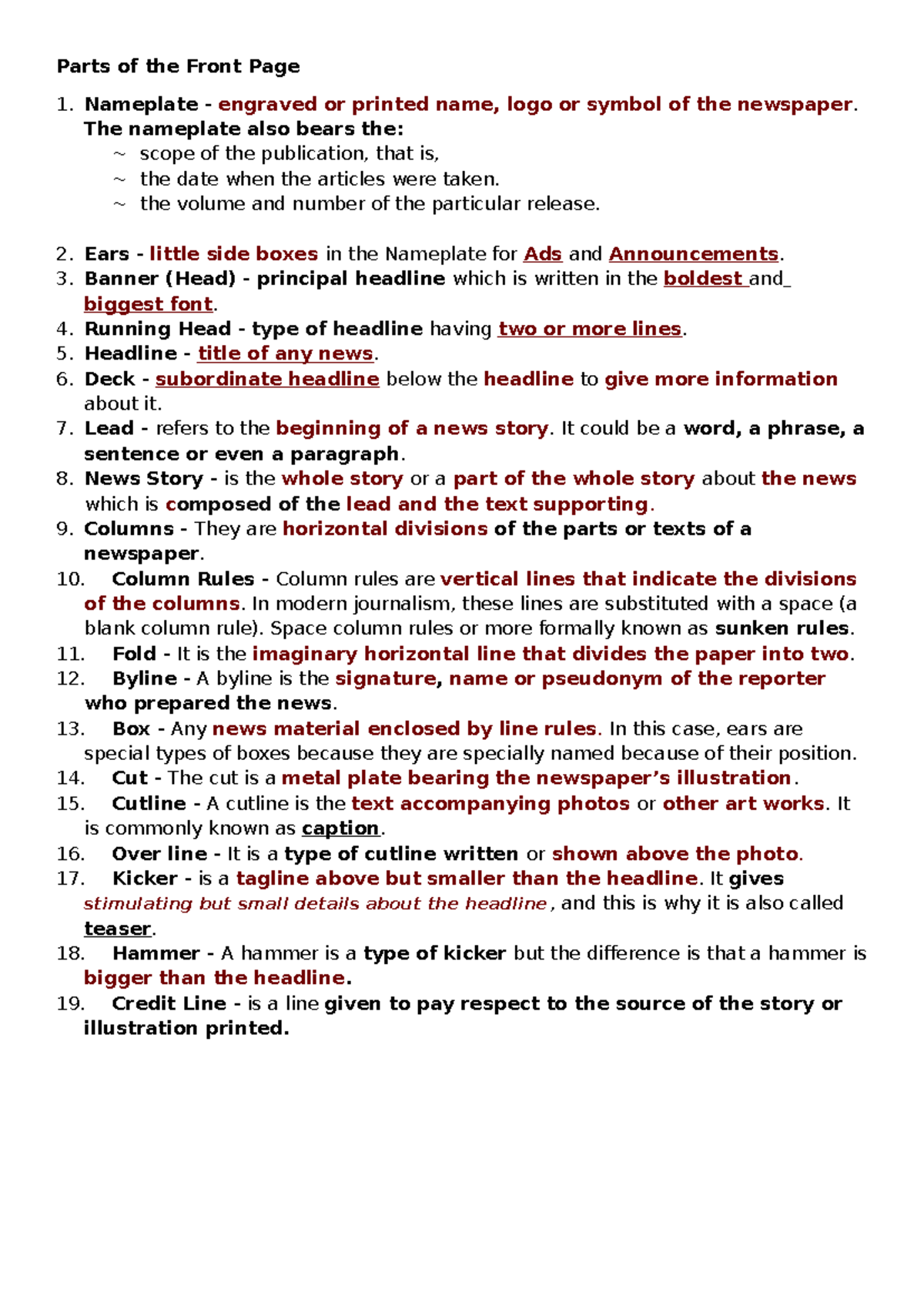 Campjour MID Reviewer: Understanding Newspaper Structure and Policies ...
