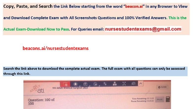 Latest 2025 RN ATI Med Surg Proctored Exam NGN 100 Questions & Answers ...