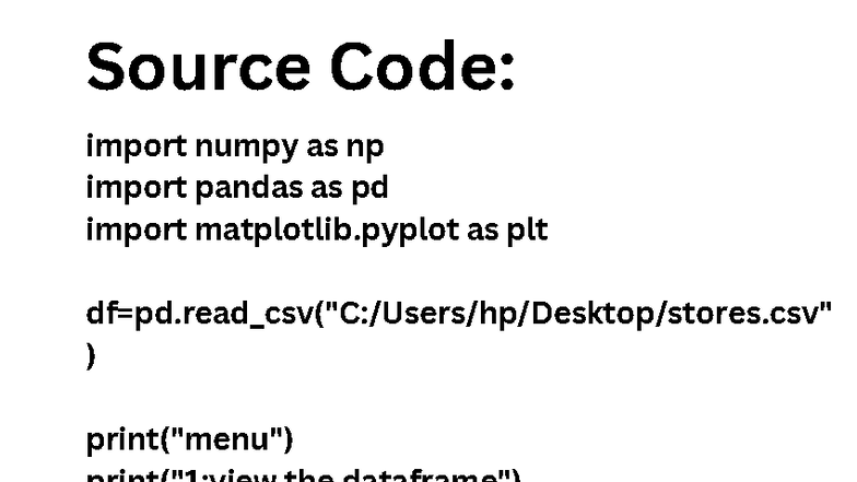 Python Data Analysis: DataFrame Operations & Visualizations (CS101 ...