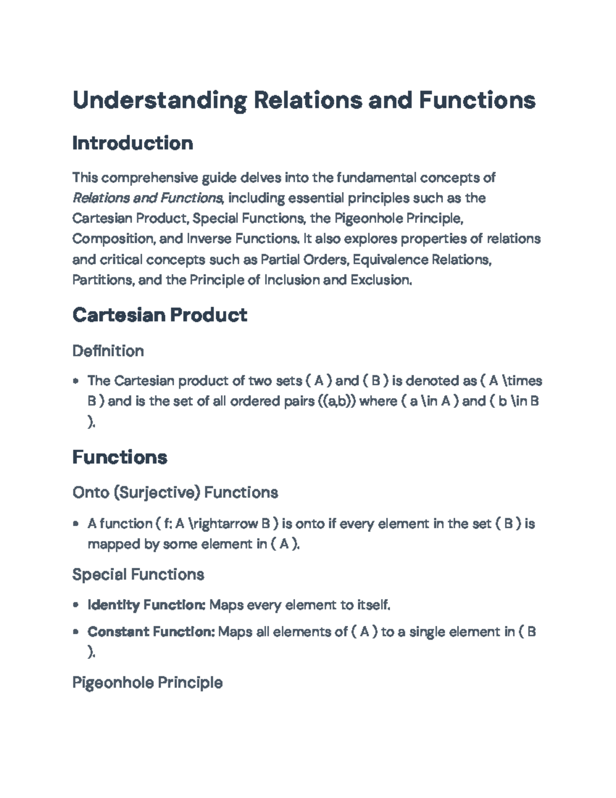 Final Exam Study Guide for Course XYZ 101: Key Concepts and Topics ...