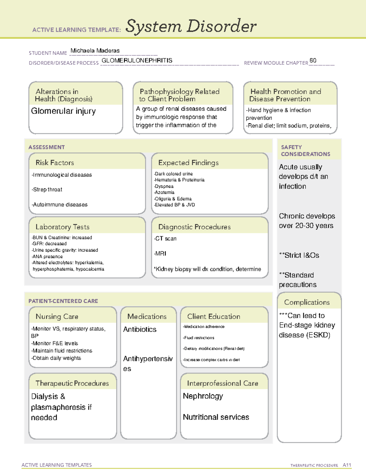 Glomerulonephritis Case Study: Understanding Systemic Disorders - Studocu